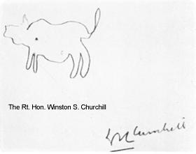Pig drawing by Winston Churchill