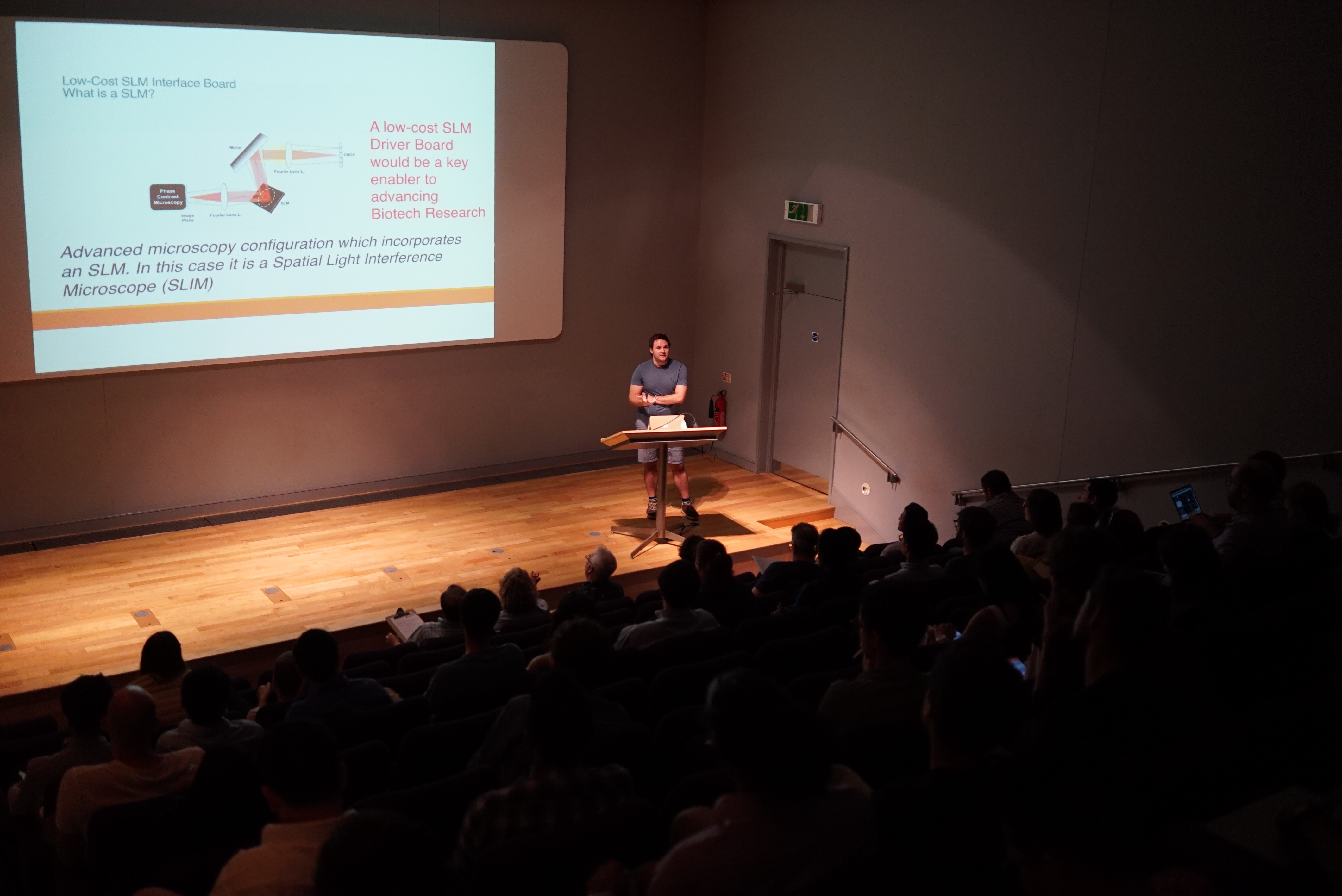 Andrew presenting at the Biomaker 2019 awards