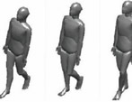 3D images of a person walking